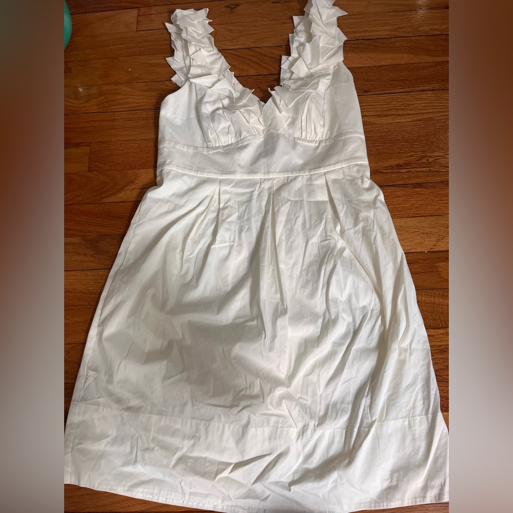 Elegant White Sleeveless Dress BCBG Maxazaria